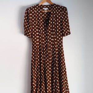 Vintage express Maxi dress, polka dots